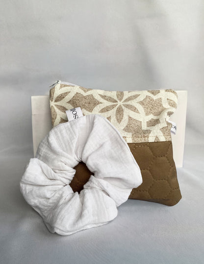 Pouch and scrunchie set