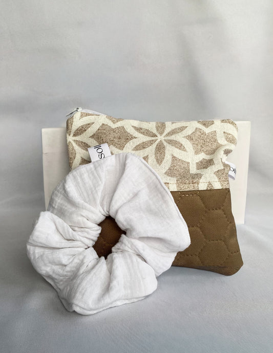 Pouch and scrunchie set